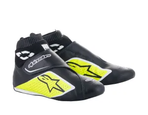 ALPINESTARS 2716022_158_5 SUPERMONO V2 Racing shoes, FIA 8856-2018, black/yellow fluo/white, Size 37