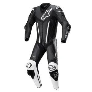 Alpinestars Fusion 1-Piece Leather Suit Black/White