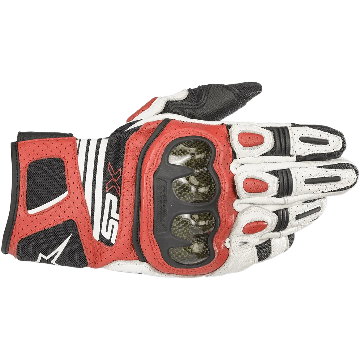 Alpinestars SPX AC V2 Gloves - White/Black/Bright Red