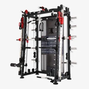 Altas Strength Multi-Function Smith Machine Black And Yellow 2000IB Workout Light Commercial Fitness Equipment AL-3000Y