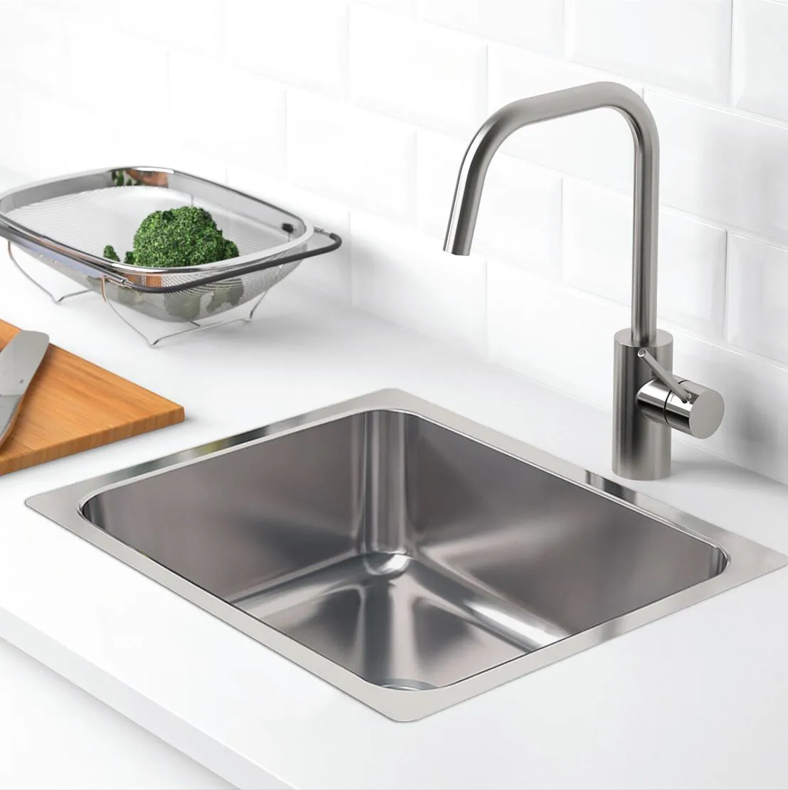 Alto 580mm Kitchen Laundry Sink 50L Top / Undermount