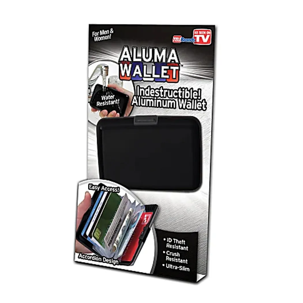 Aluma Wallet (Black) - Stylish, Secure, and Functional