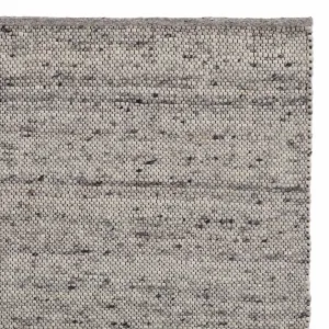 Aluva Wool Rug [Grey melange/Black]