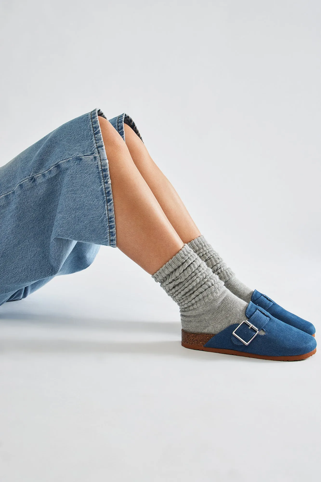 Always A Moment Casual Slides - Denim