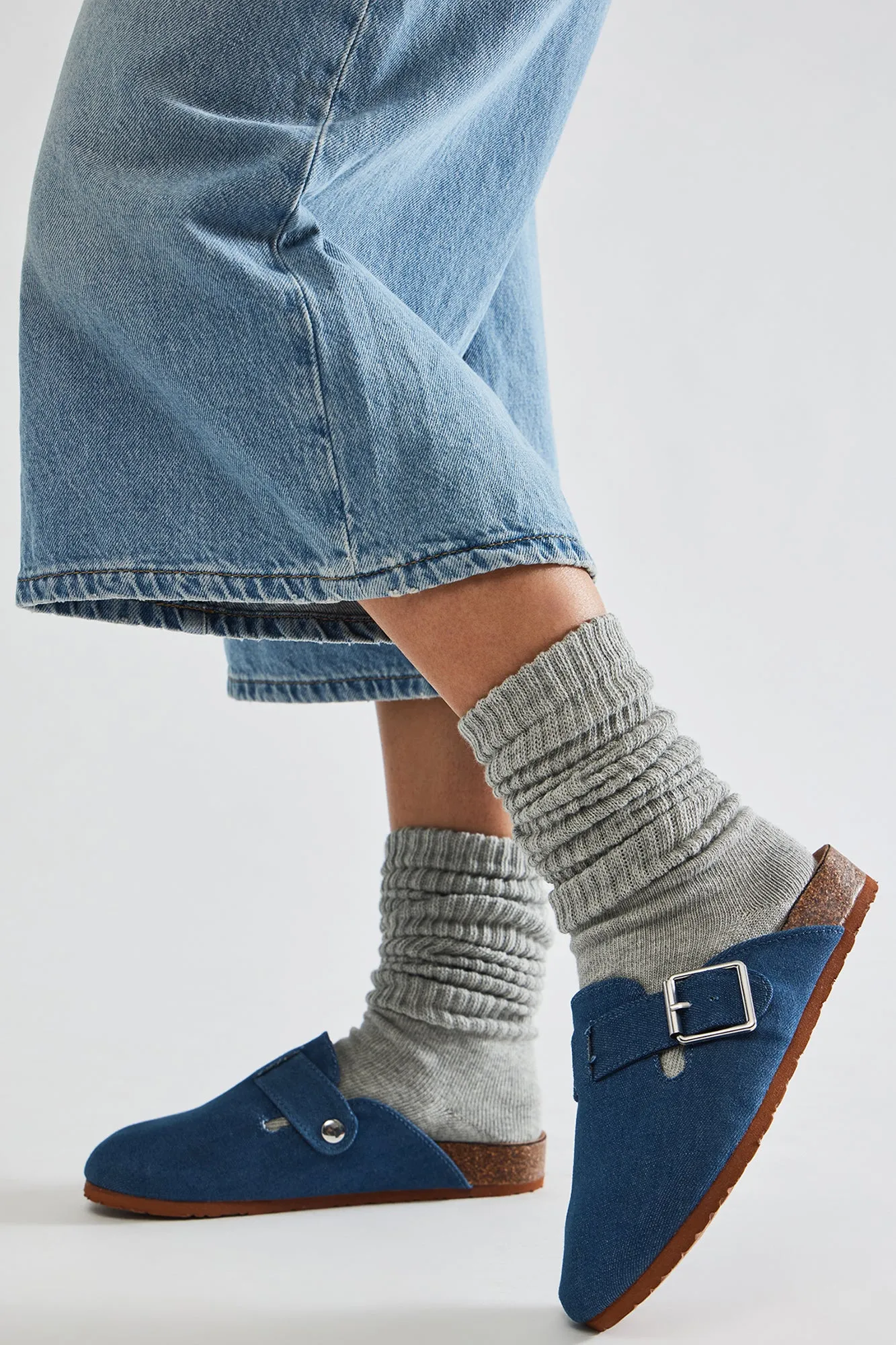 Always A Moment Casual Slides - Denim