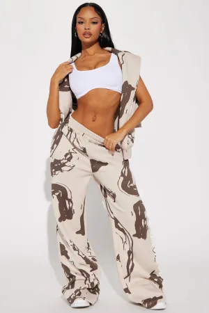 Always Authentic Wide Leg Pant - Sand/combo