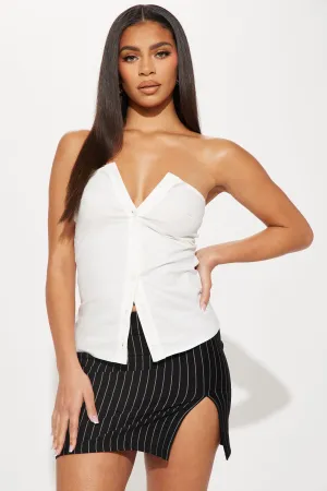 Always Charming Poplin Top - White