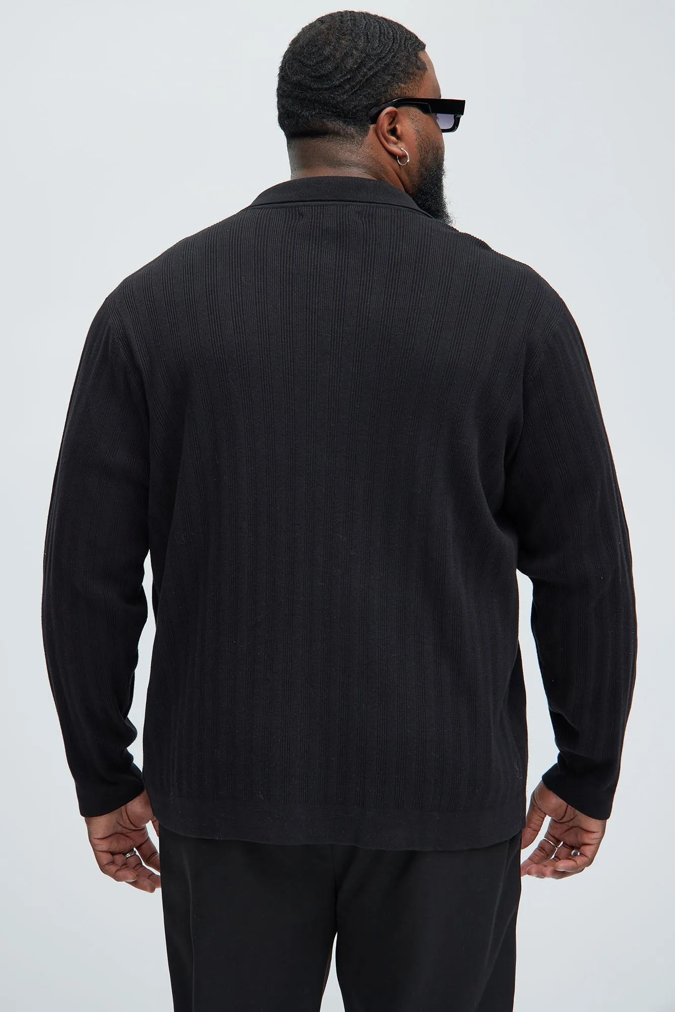 Always Knew Polo Cardigan - Black