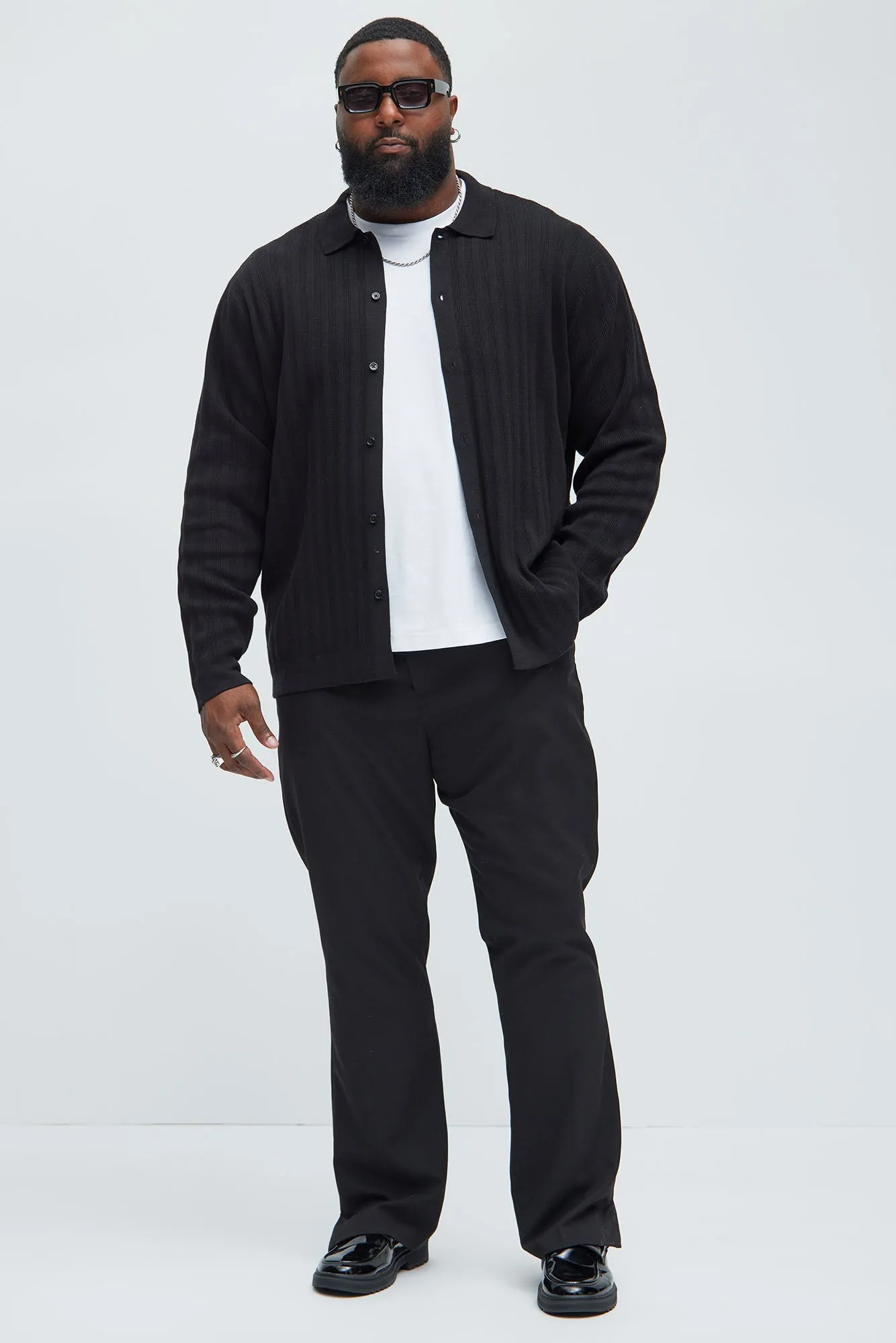 Always Knew Polo Cardigan - Black