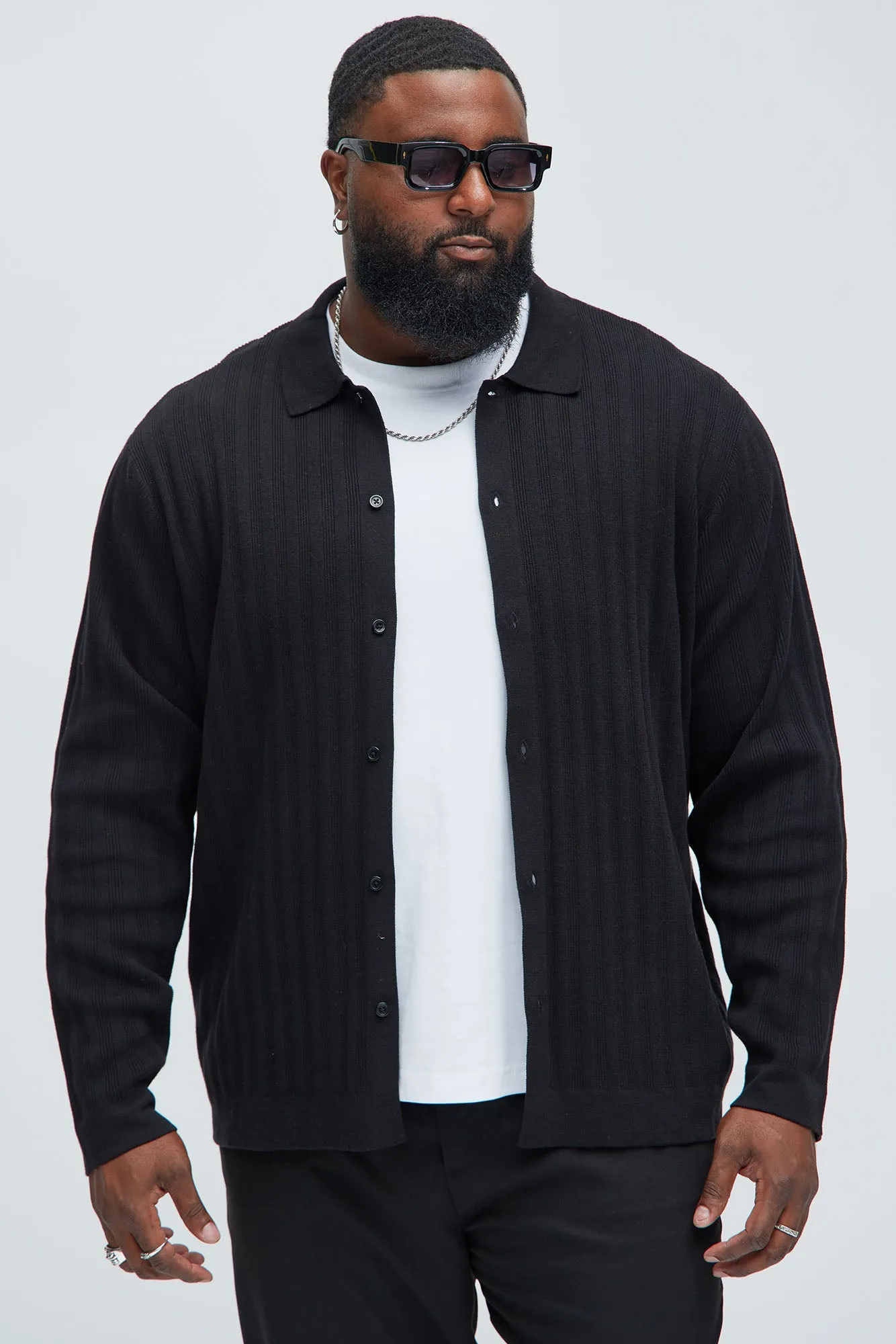 Always Knew Polo Cardigan - Black