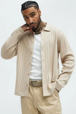 Always Knew Polo Cardigan - Tan