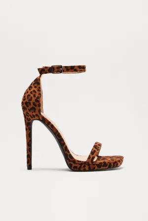 Always On My Mind Heeled Sandals - Leopard