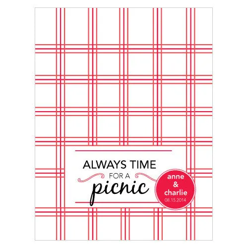 Always Time For a Picnic Note Card Red