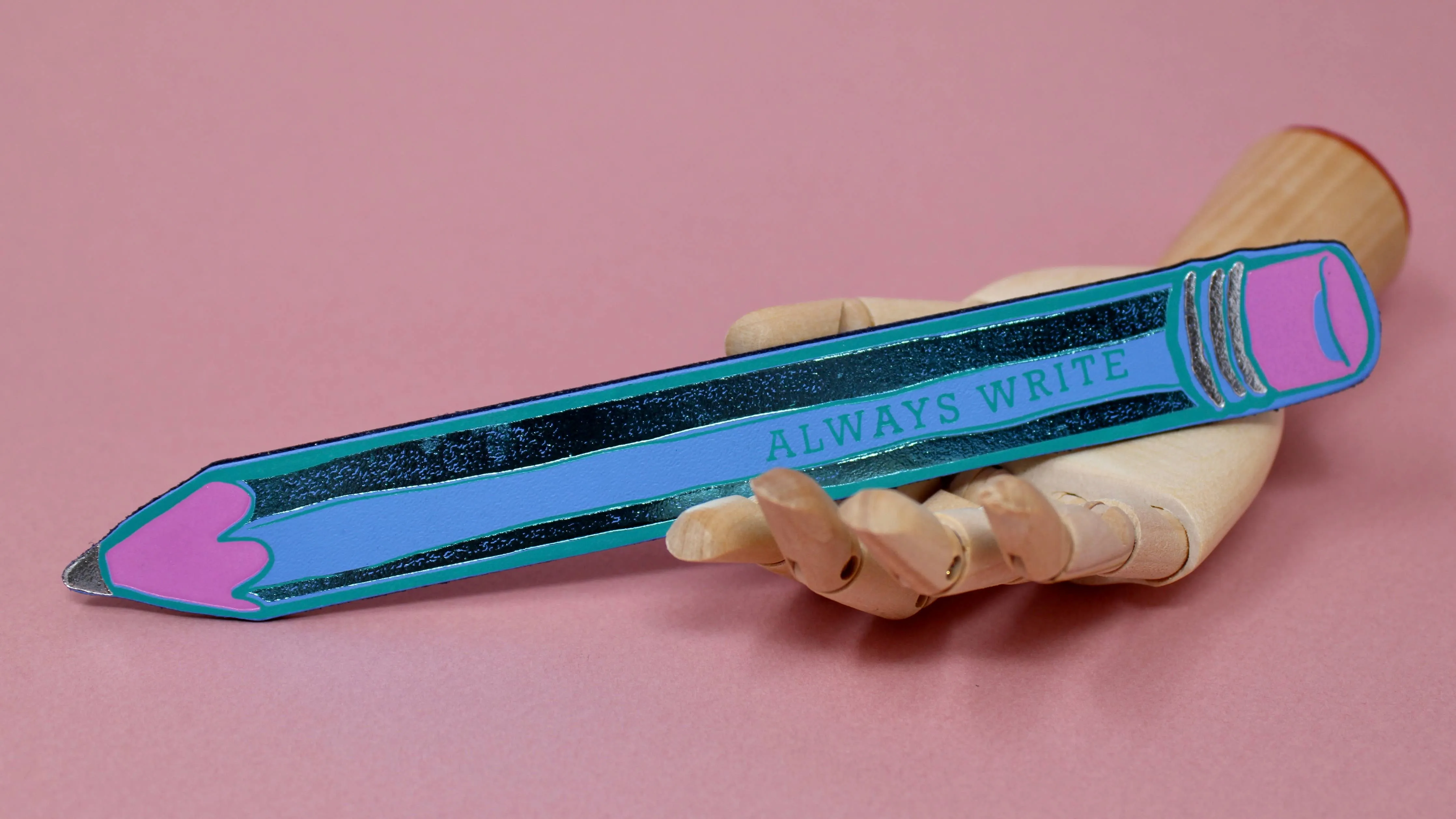 Always Write Pencil Bookmark: Hot Pink