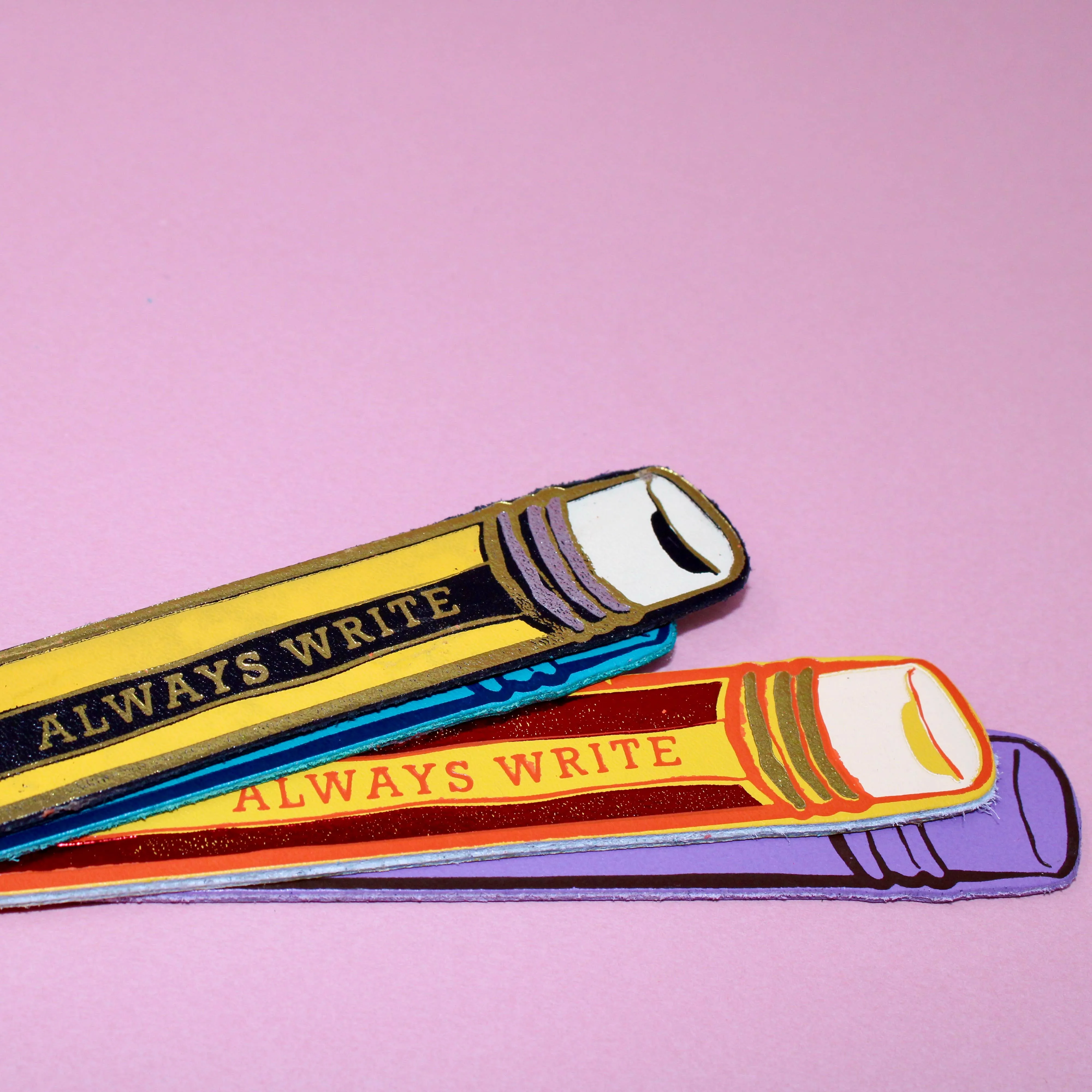 Always Write Pencil Bookmark: Hot Pink