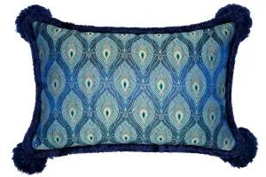 AMADORO PEACOCK NAVY CUSHION