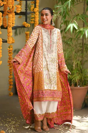 Amaltaas '24 - Twila Ivory Hand Worked Kurta, Izaar, With Block Printed Embellished Dupatta