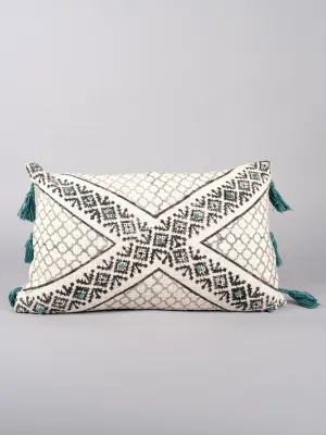 AMARA - BLOCK PRINTED LUMBAR CUSHION COVER