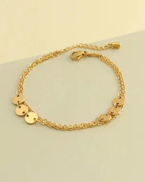 Amara Gold Circle Chain Bracelet