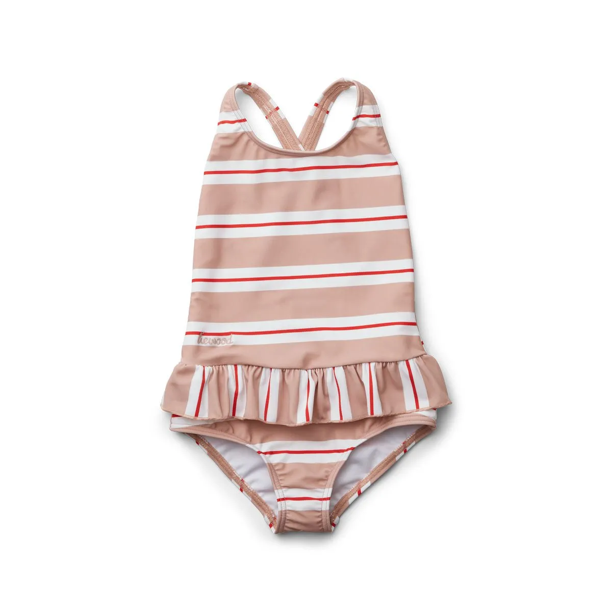 Amara Swimsuit - Stripe: Rose/apple red/creme de la creme