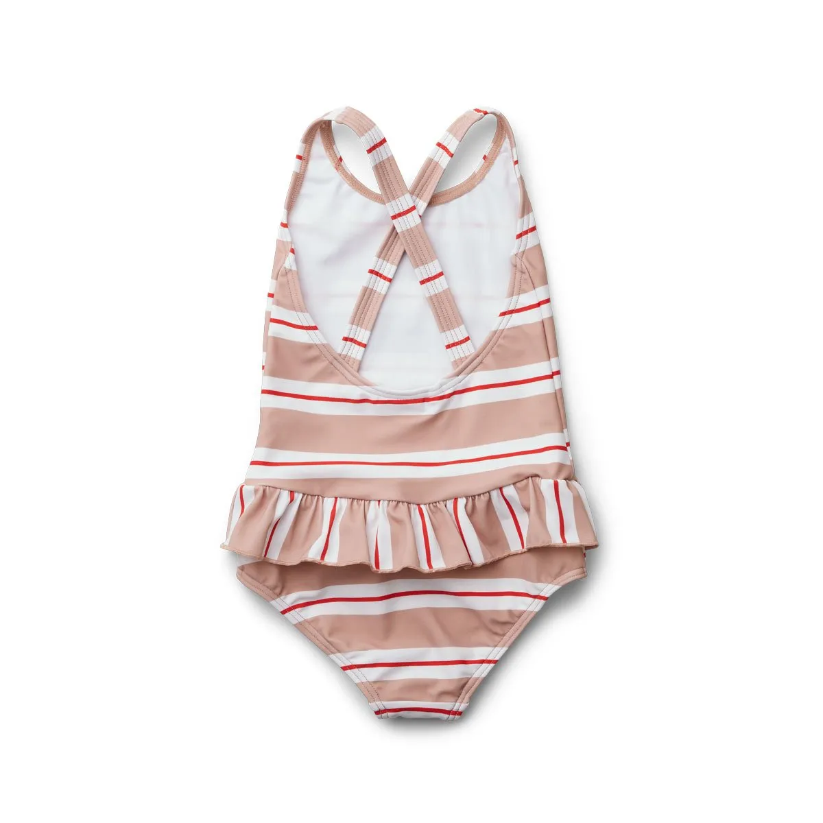 Amara Swimsuit - Stripe: Rose/apple red/creme de la creme