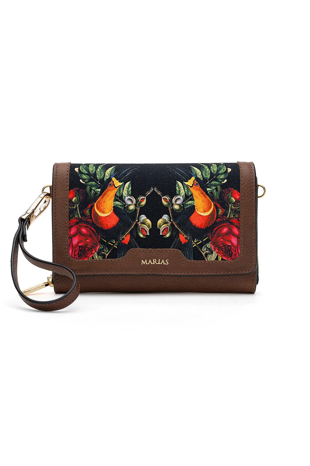 Amarantha Toucans Brown Wristlet