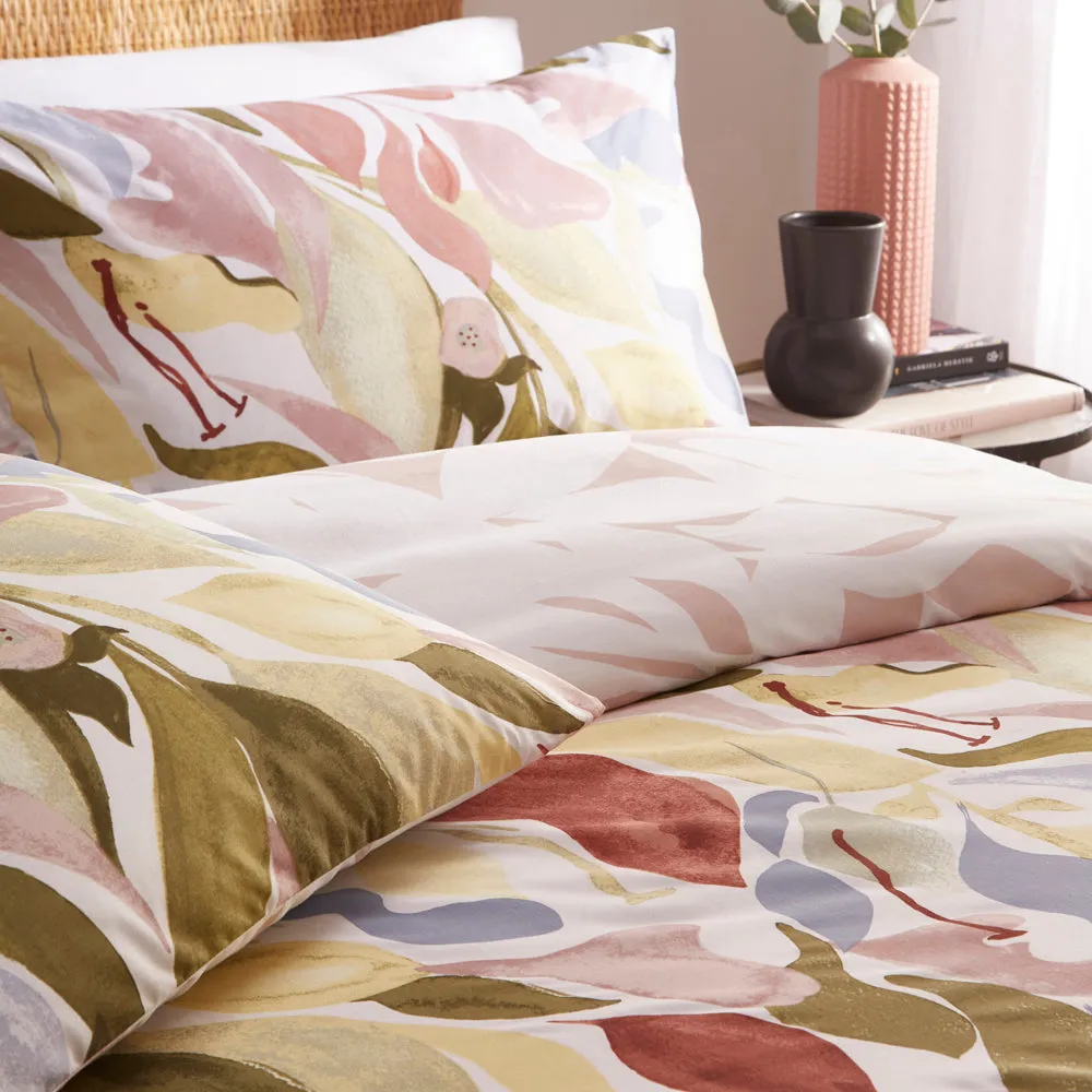 Amarosa Abstract Reversible Duvet Cover Set Plaster