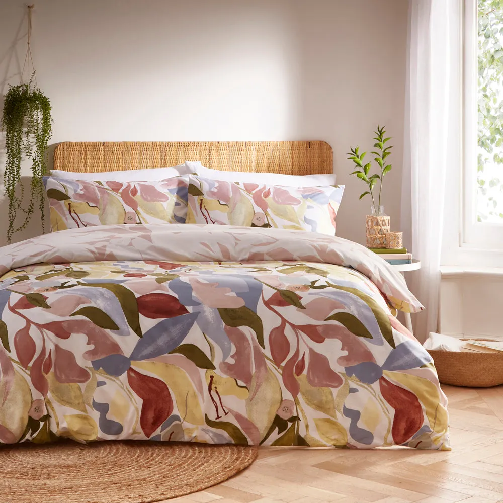 Amarosa Abstract Reversible Duvet Cover Set Plaster