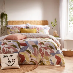 Amarosa Abstract Reversible Duvet Cover Set Plaster