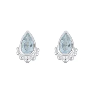 Amaya Blue Topaz Silver Studs