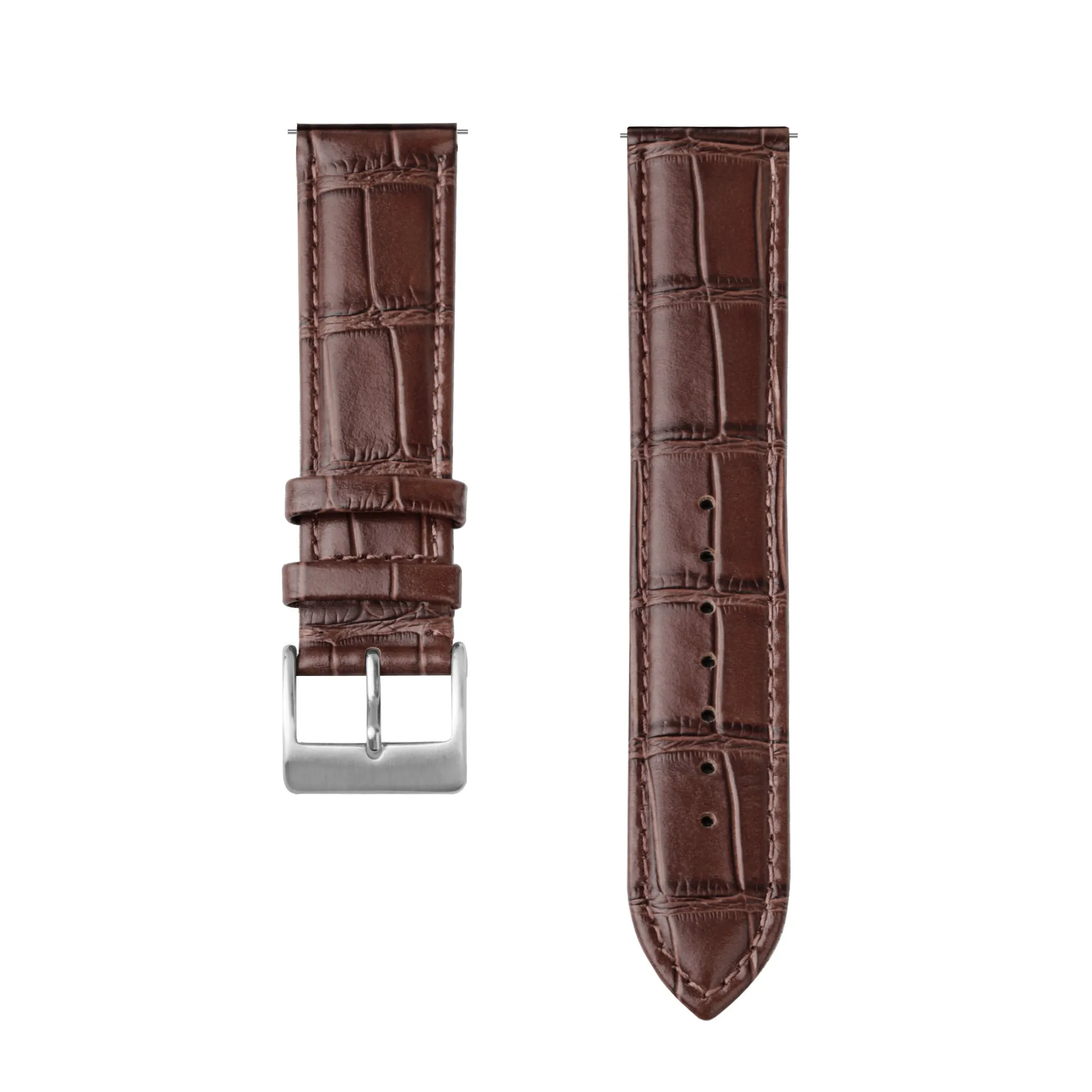 Amazfit Bip Leather Strap Crocodile Grain (Brown)