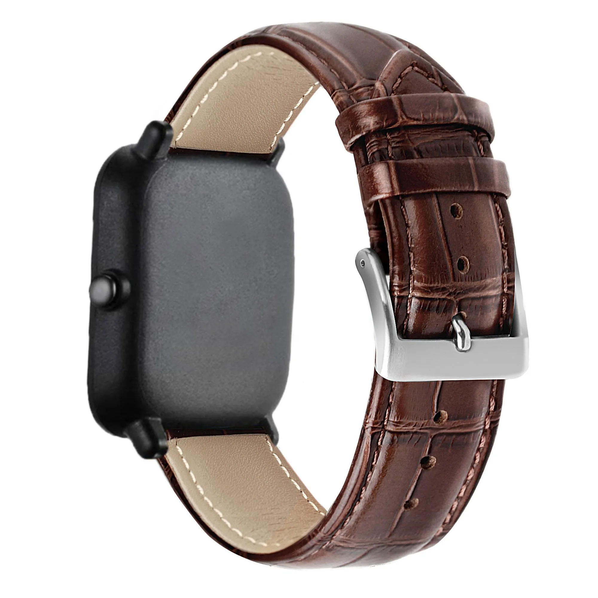 Amazfit Bip Leather Strap Crocodile Grain (Brown)