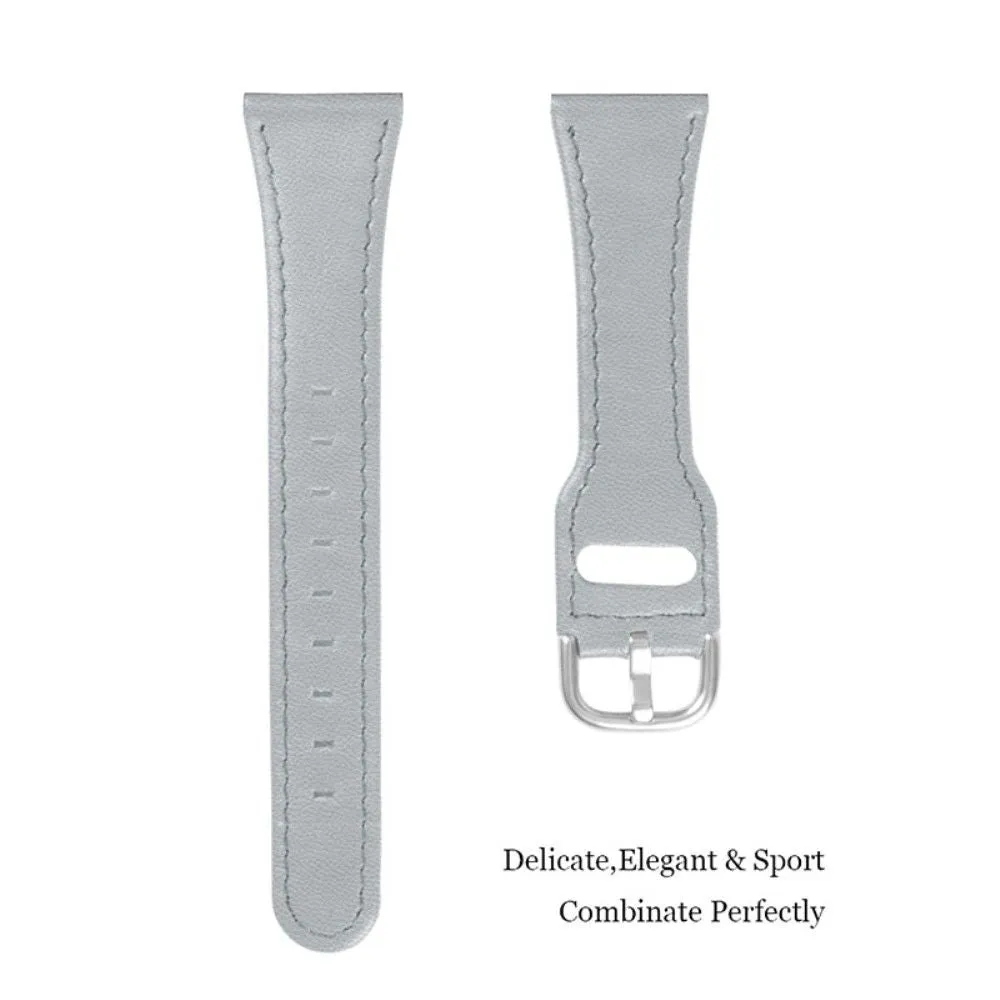 Amazfit GTS / Bip Lite / Bip cowhide leather watch strap - Grey