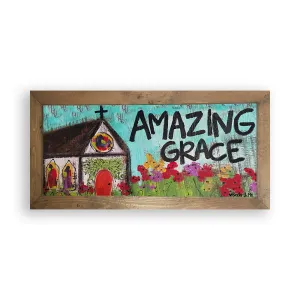 Amazing Grace (2) - Framed Art, 12" x 24"