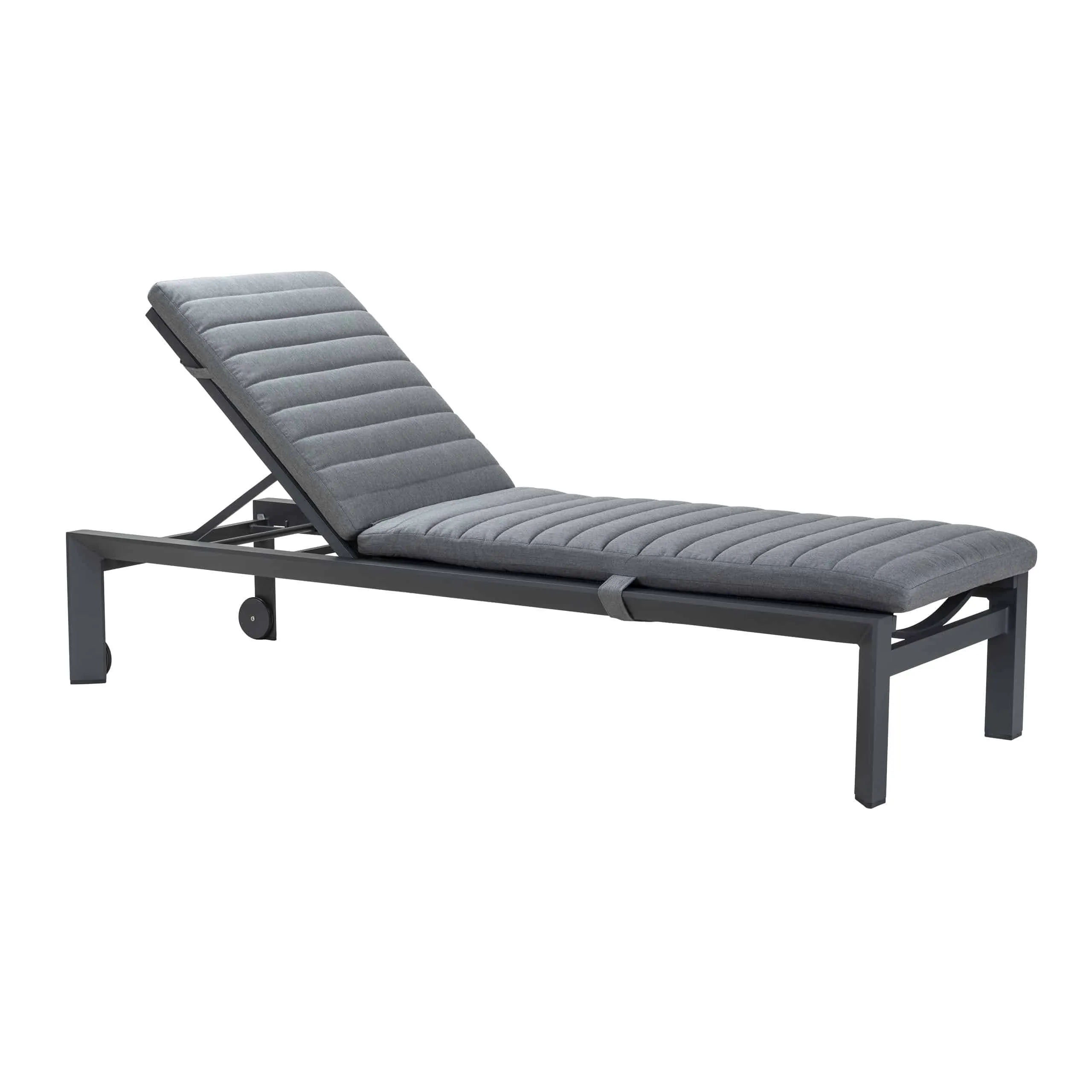 Amazon Aluminium Sun Lounger in Lava Carbon with Sunbrella Charcoal Cushion