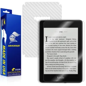 Amazon Kindle Paperwhite (2018) Screen Protector   White Carbon Fiber Skin