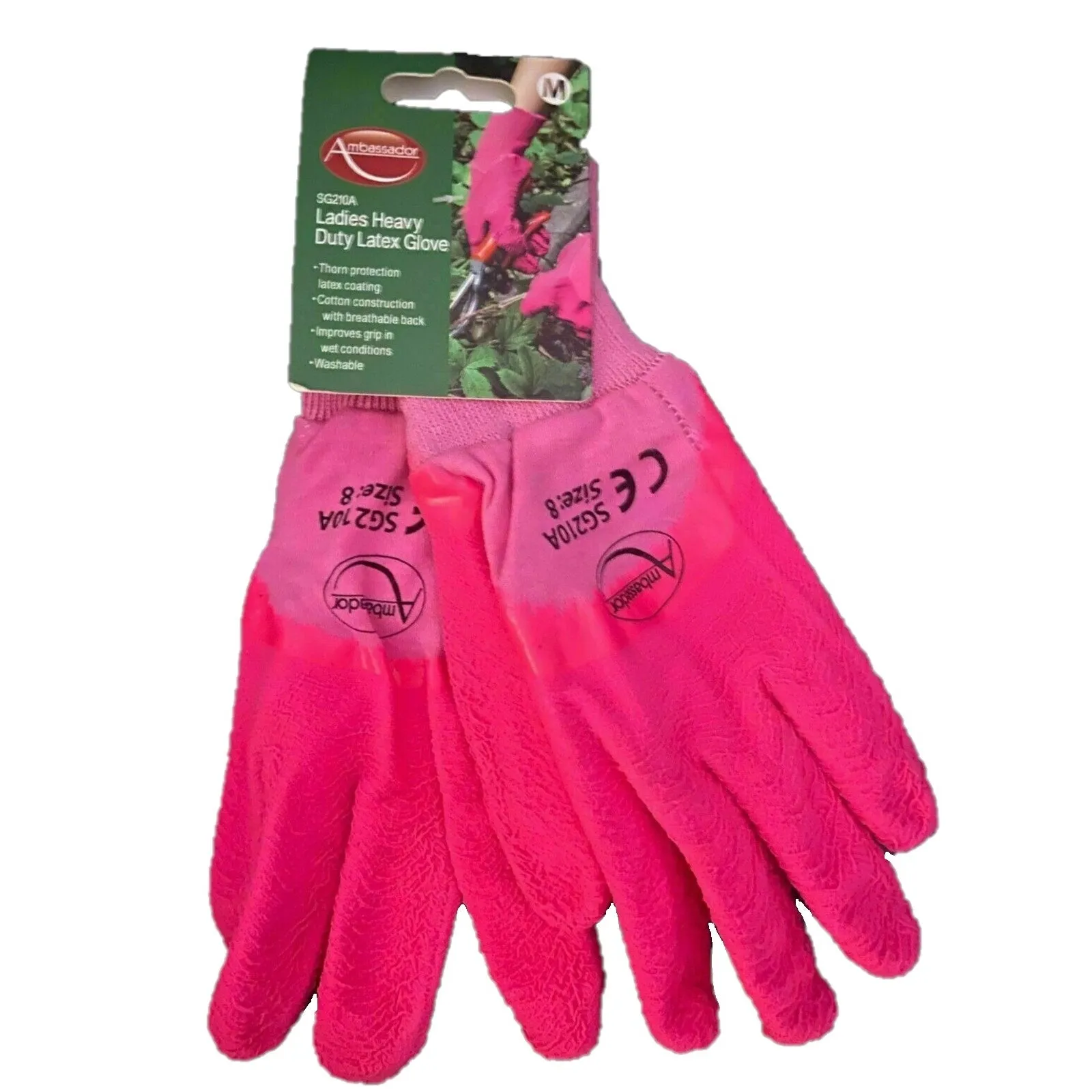 Ambassador Womens/Ladies Latex Gardening Gloves