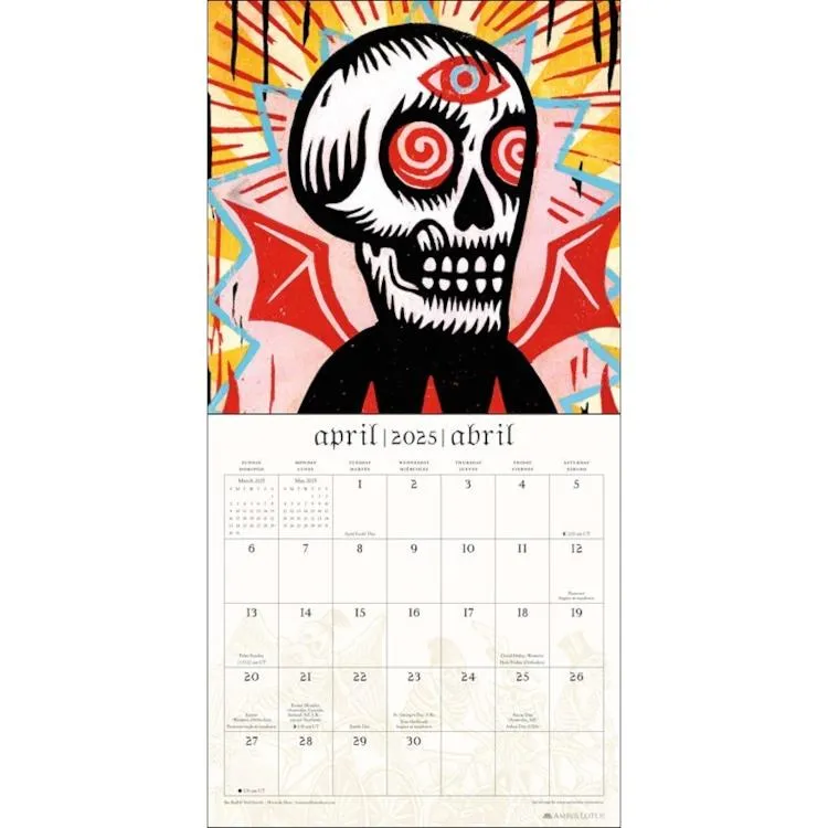 Amber Lotus 2025 Wall Calendar - Day of the Dead