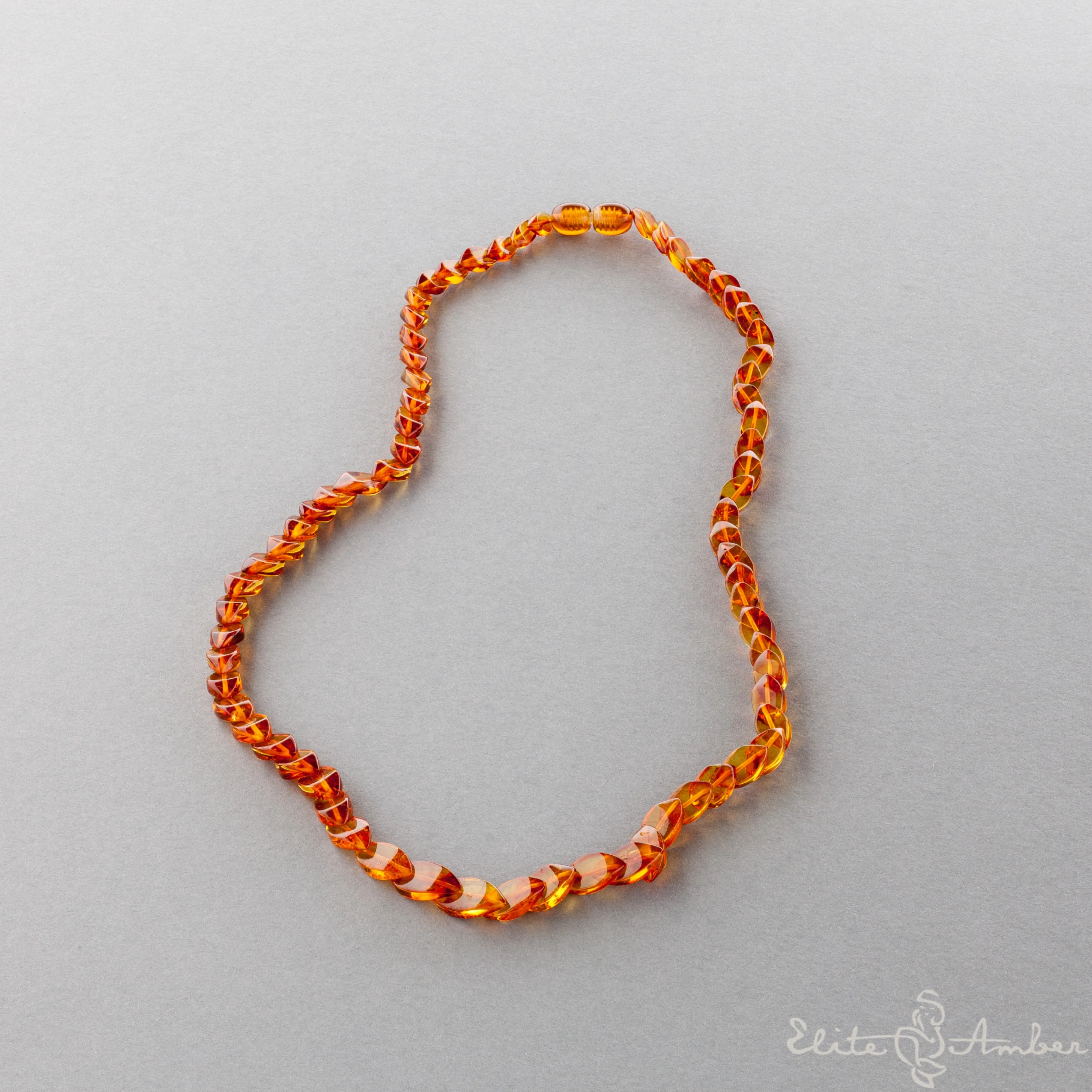 Amber necklace "Honey rain"