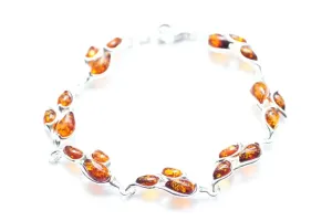 Amber Statement Leaf Link Bracelet