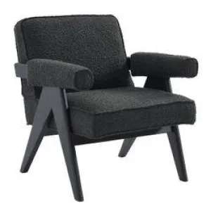 Ambrose Arm Chair - Black Boucle