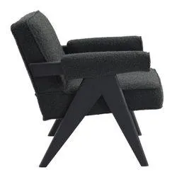 Ambrose Arm Chair - Black Boucle