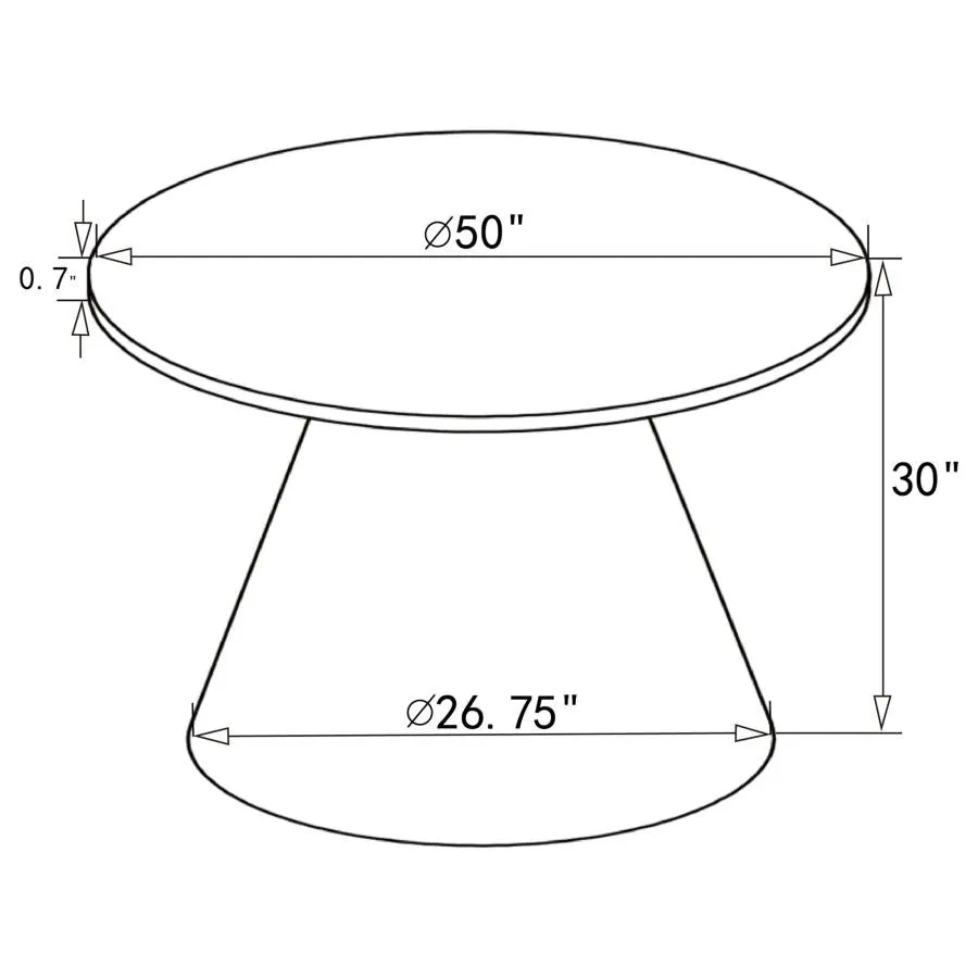 Ambrose Round Dining Table Genuine Marble with Stainless Steel White and Gold