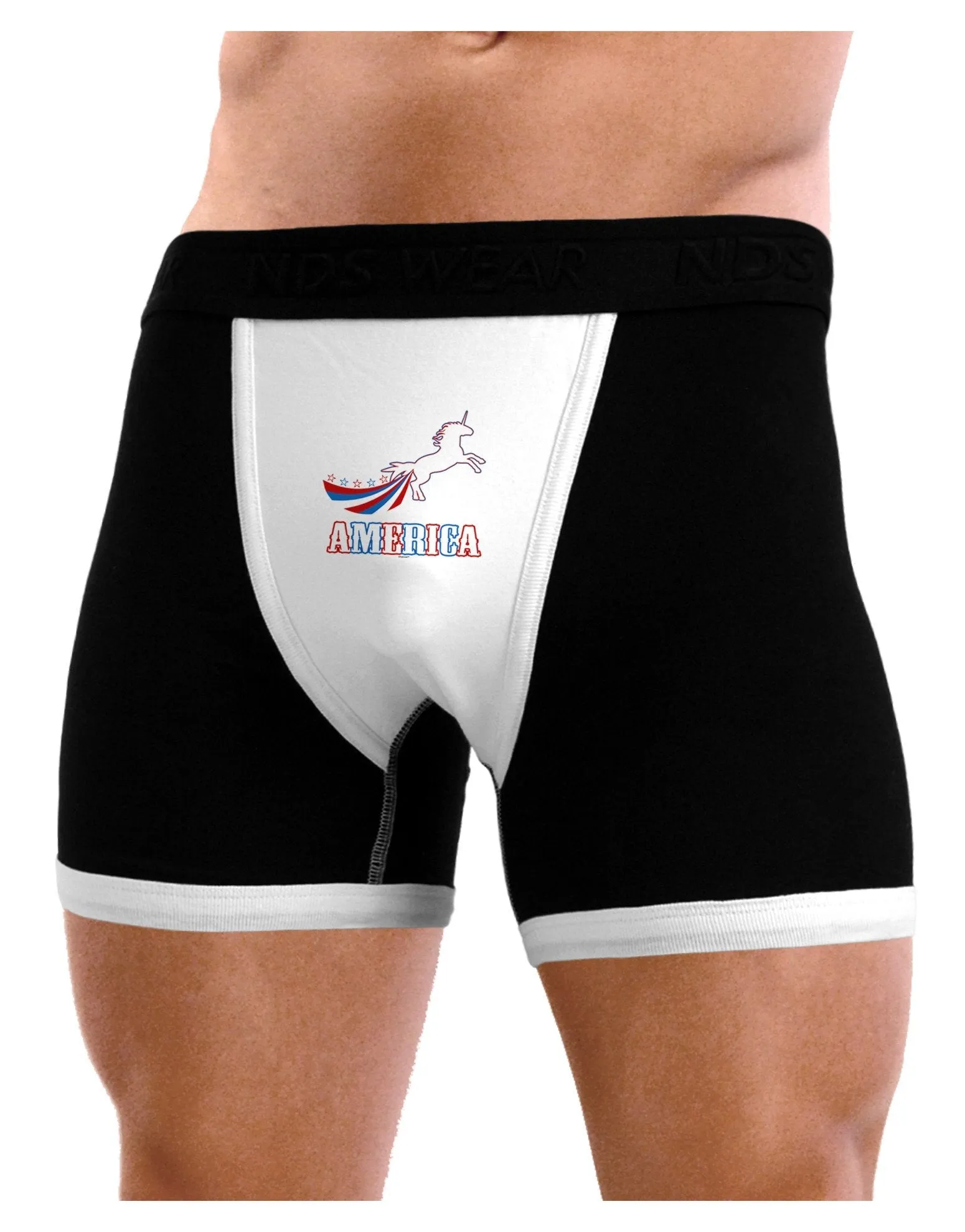 America Unicorn Mens Boxer Brief Underwear