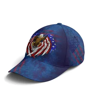 American Flag Eagle Wings Blue Baseball Cap Coolspod