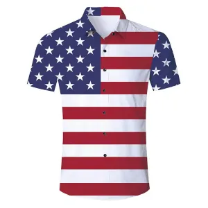 American Flag Funny Hawaiian Shirt