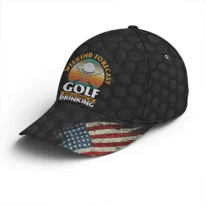 American Flag Golf With A Chance Of Drinking Baseball Cap Coolspod