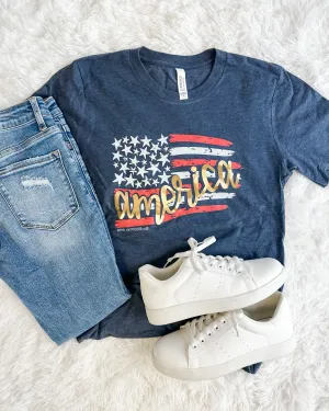 American Flag Graphic Tee