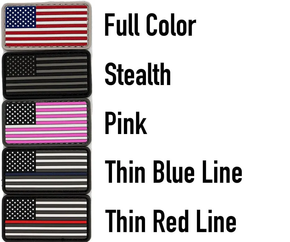 American Flag PVC Patch (2" x 1")