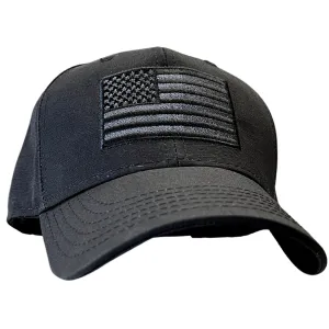 American Flag Snapback Trucker Hat - Black